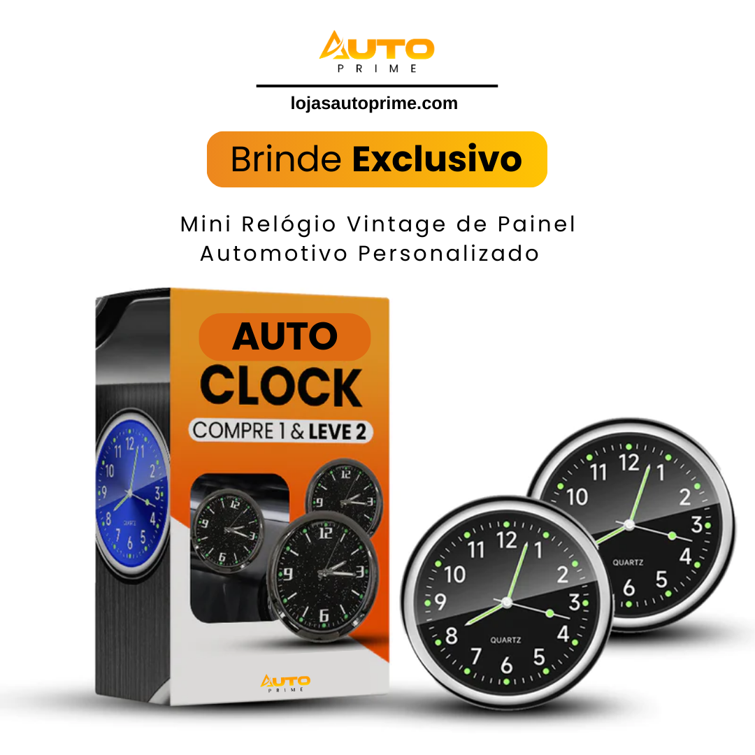 AutoClock® - Mini Relógio Vintage de Painel Automotivo Personalizado (Compre 1 Leve 2)