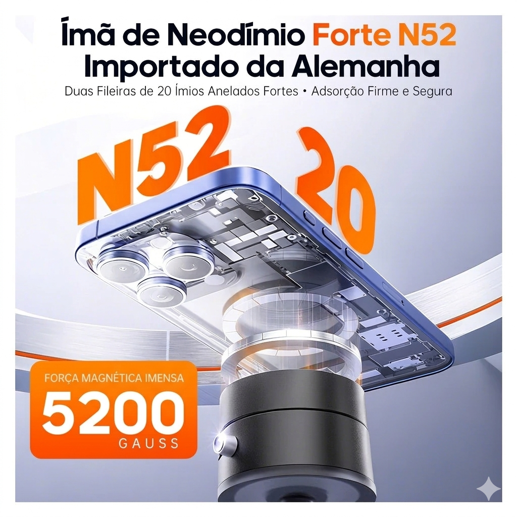 AutoMag® - Suporte Magnético 360° - Fixação Ultra Forte