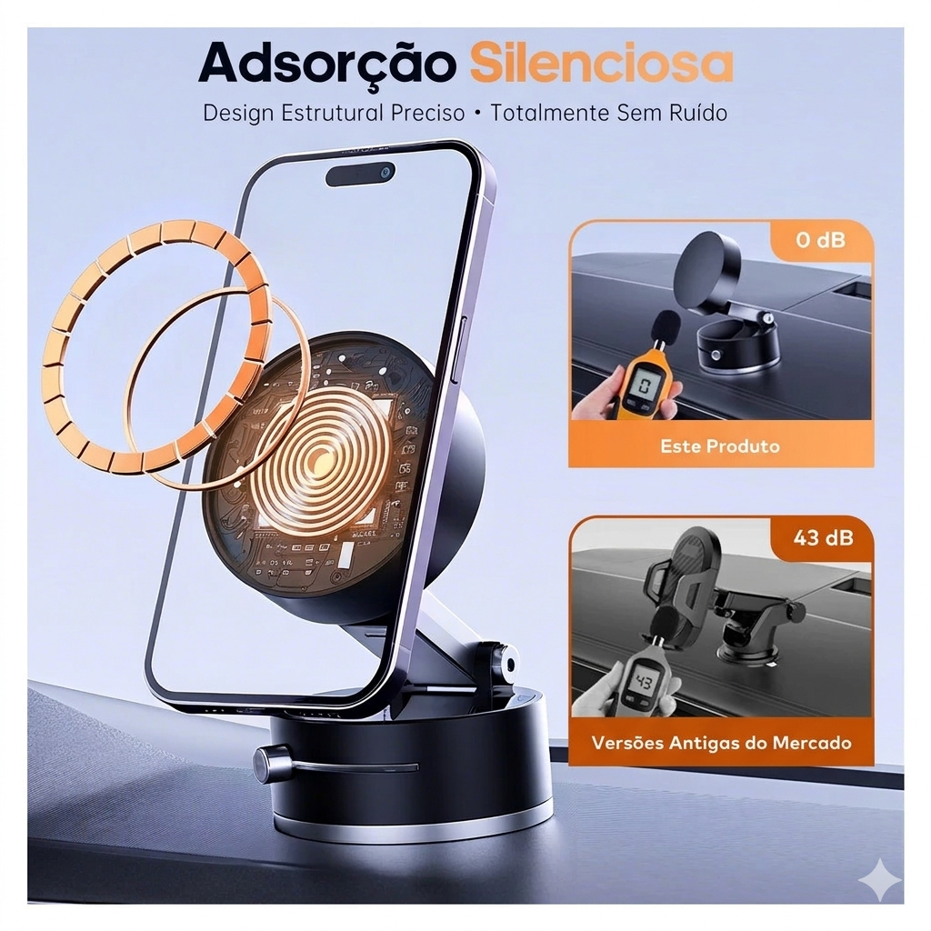 AutoMag® - Suporte Magnético 360° - Fixação Ultra Forte