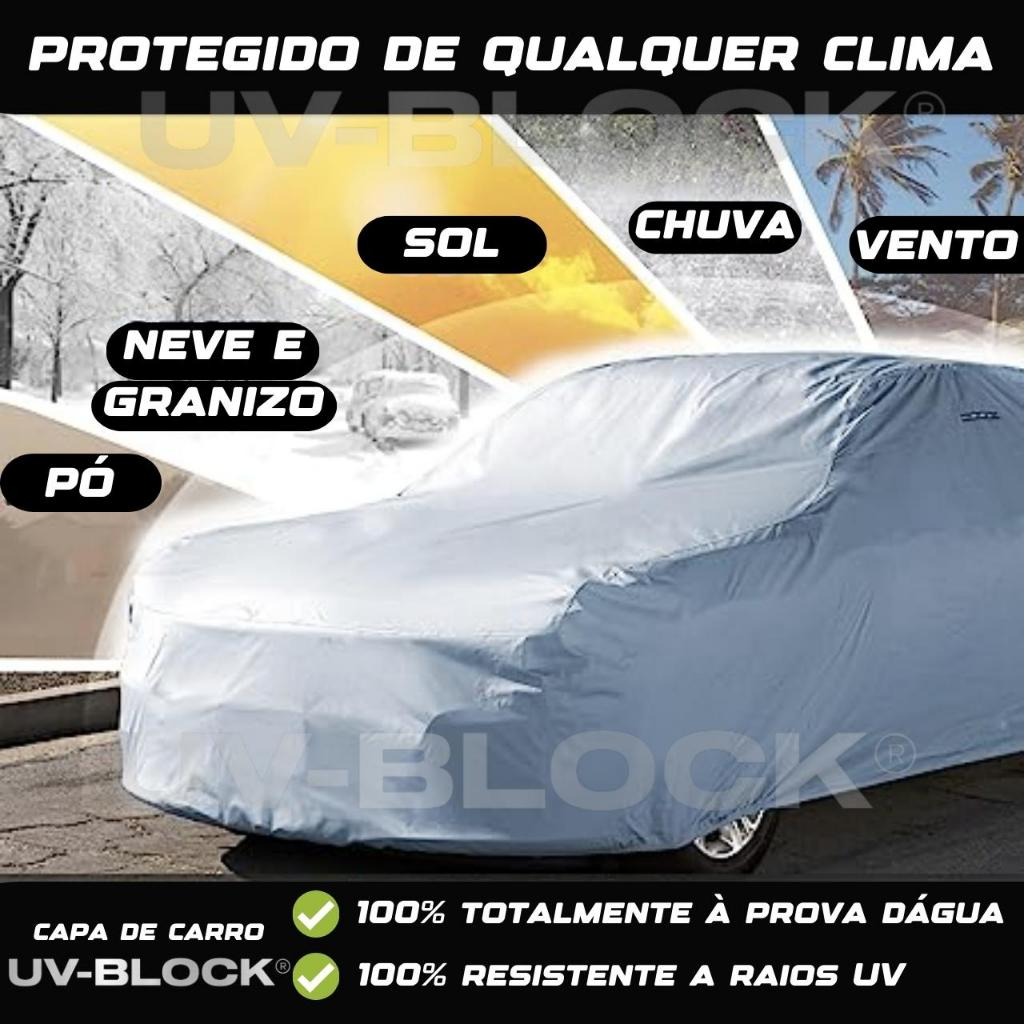 Capa Carro Impermeável Protege Sol Chuva Poeira P M G UV-BLOCK 100% Anti-Uv Sem Forro