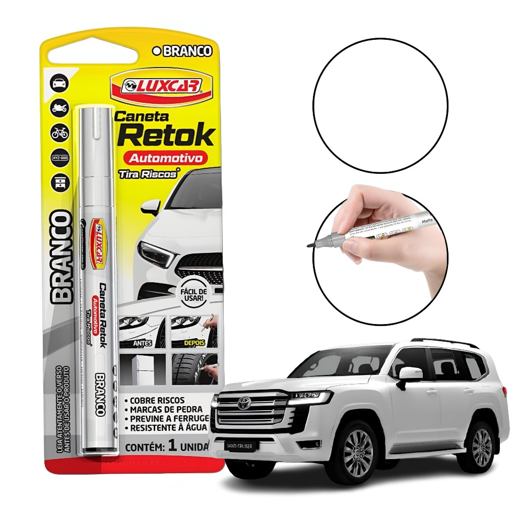 Caneta Reparadora De Pintura Tira Risco De Carro E Motos Luxcar