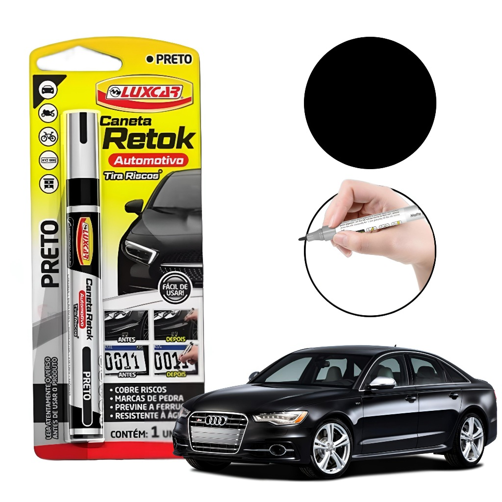Caneta Reparadora De Pintura Tira Risco De Carro E Motos Luxcar