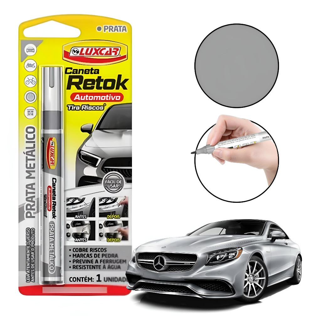 Caneta Reparadora De Pintura Tira Risco De Carro E Motos Luxcar