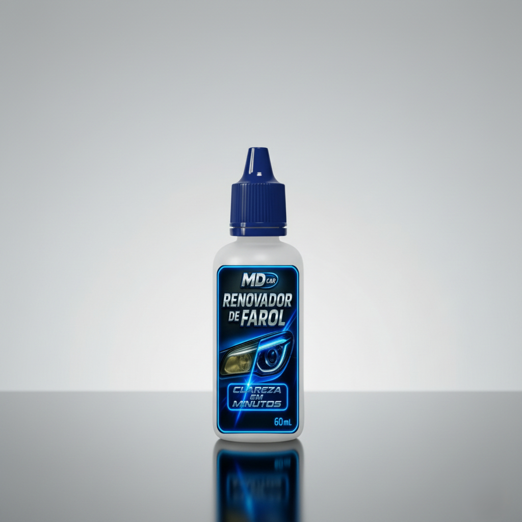 Revitalizador de Farol MD Car – Remove Amarelado, Fosco e Opacidade dos Faróis - 60 ml