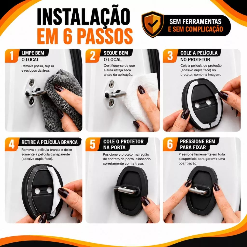 Protetor de Porta do Carro - Amortecedor Borracha Anti Colisão