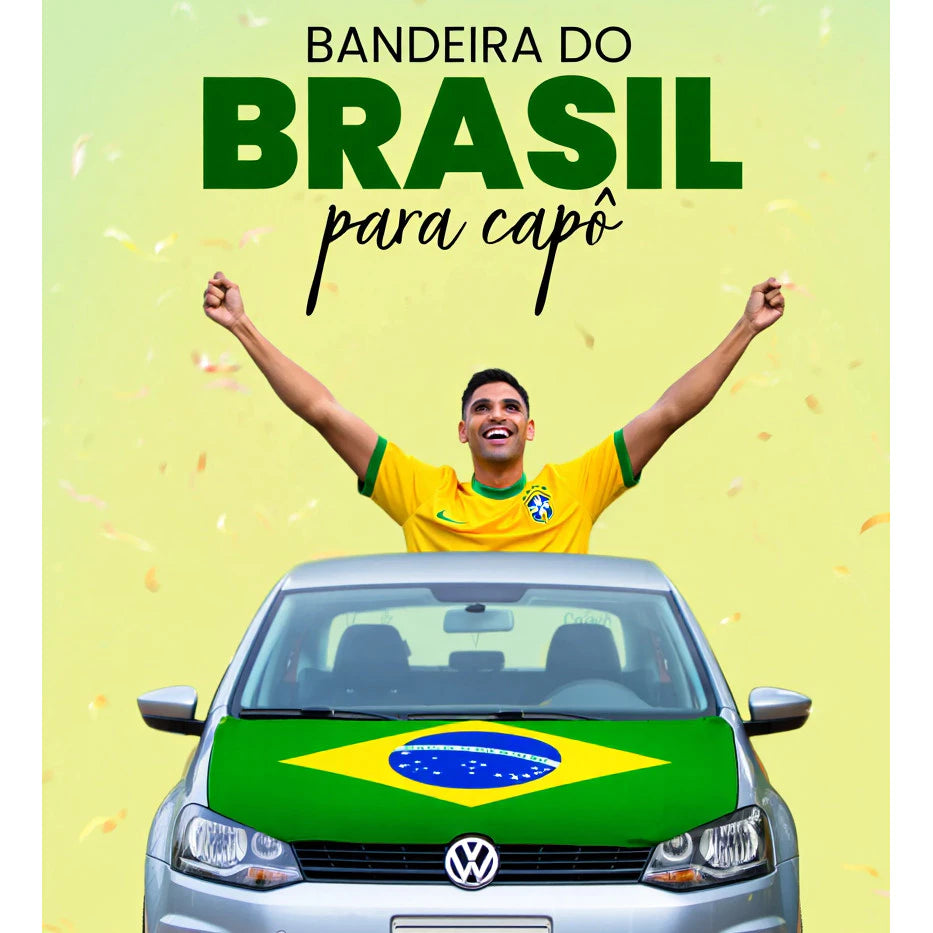 Capa Do Brasil Para Capô De Carro - Especial Copa Do Mundo