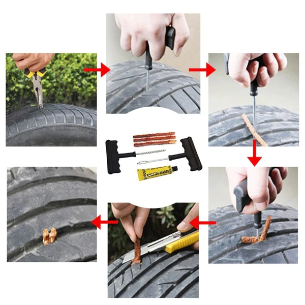 ReparoFlexy - Kit Reparo de Pneu Sem Câmara de Ar Para Carros e Motos