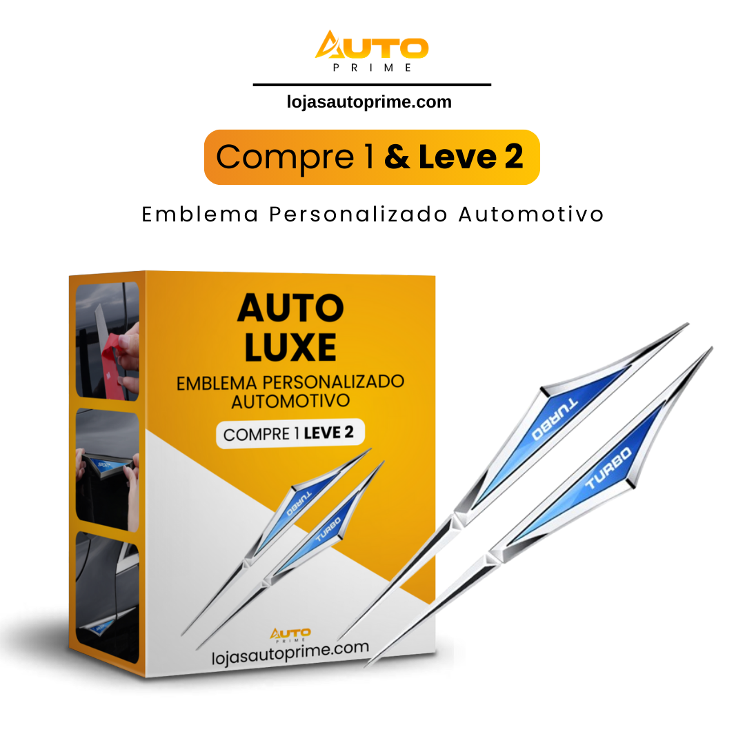 AutoLuxe® - Emblema Personalizado Autmotivo (Compre 1 e Leve 2)