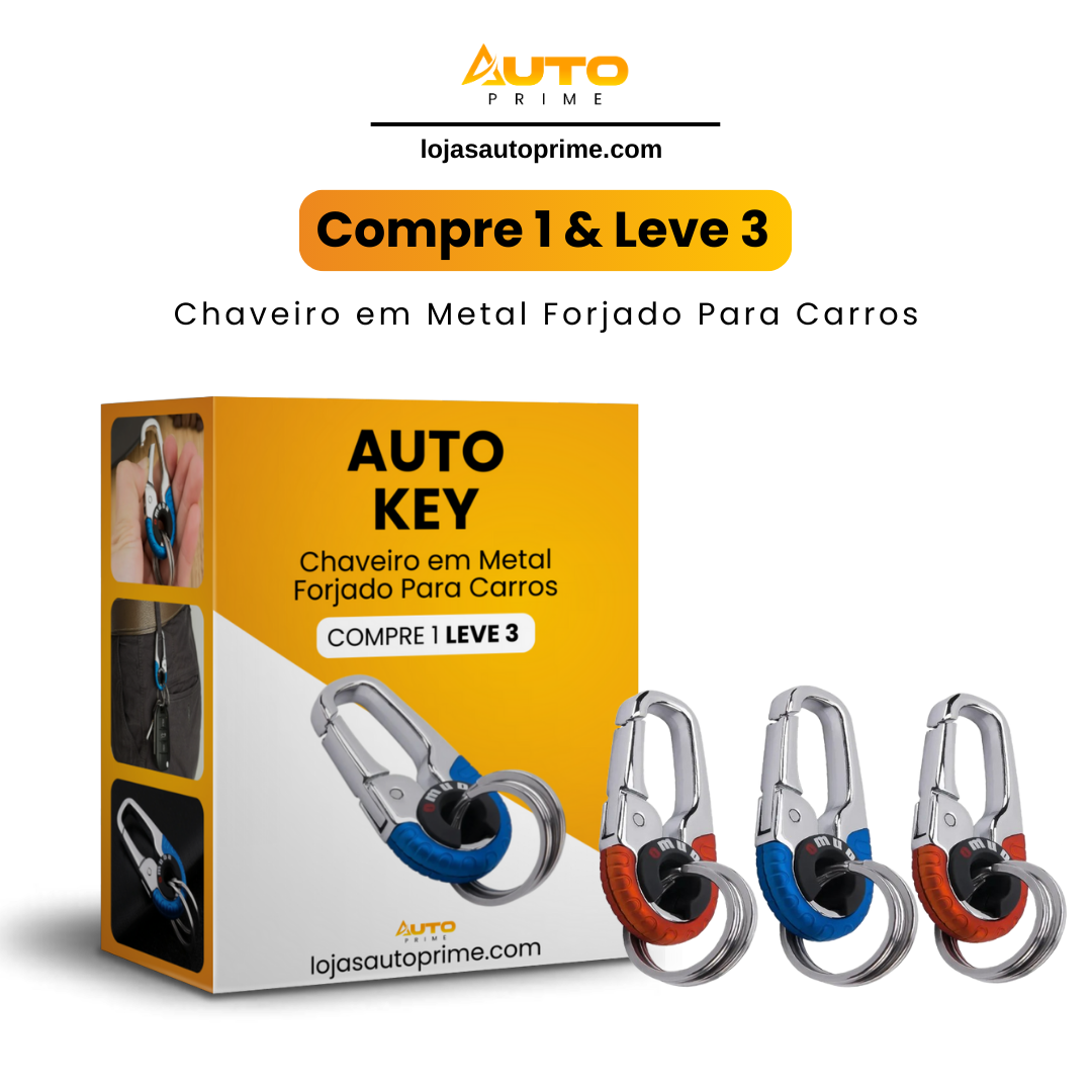AutoKey® - Chaveiro AntiFurto Para Carros (Compre 1 e Leve 3)