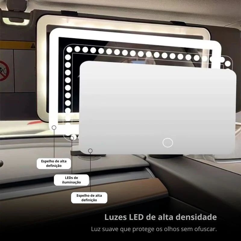 Espelho De LED Para Quebra-Sol