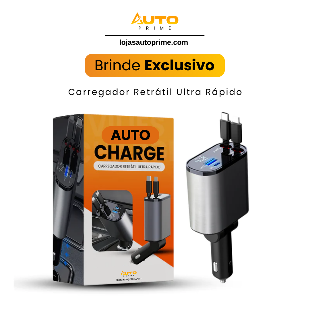 AutoCharge® - Carregador Retrátil Ultra Rápido