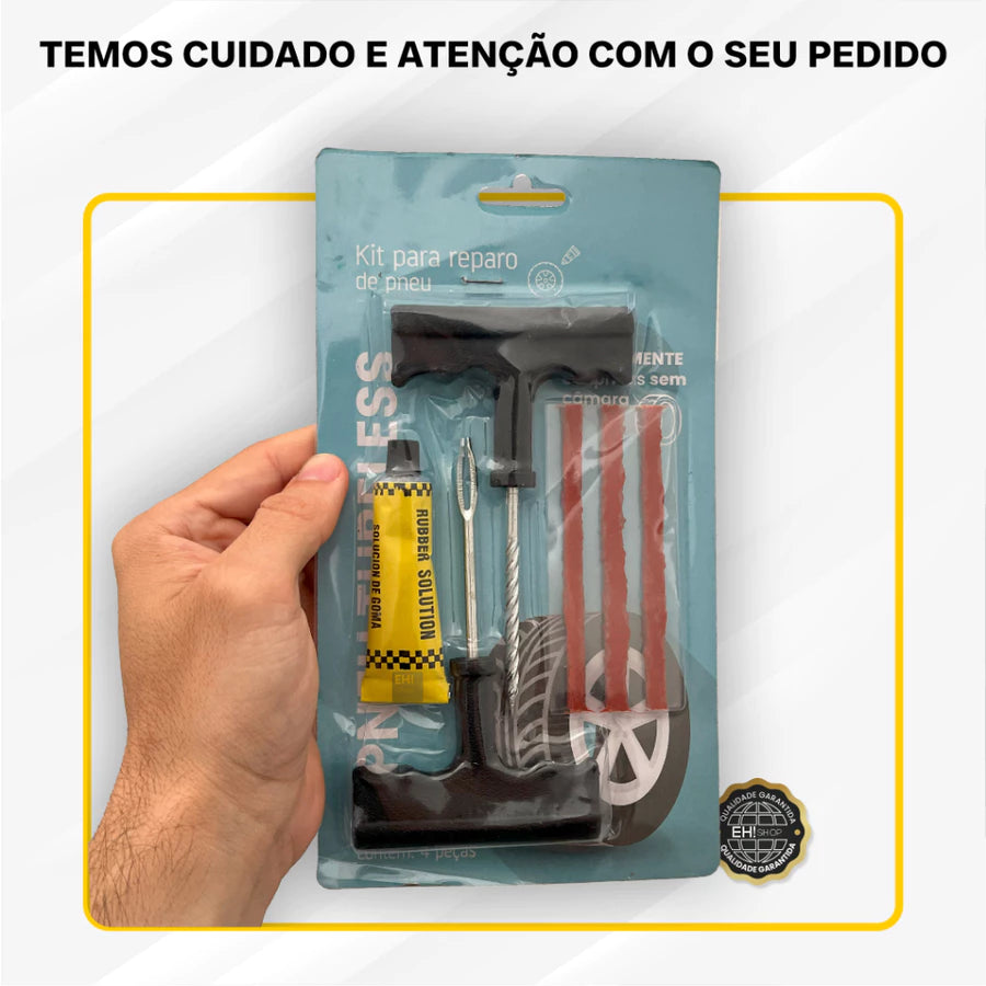 ReparoFlexy - Kit Reparo de Pneu Sem Câmara de Ar Para Carros e Motos