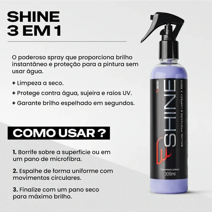 ShineArmor - Spray de Revestimento Rápido 3 em 1 Para Carros e Motos - Ultra Proteção