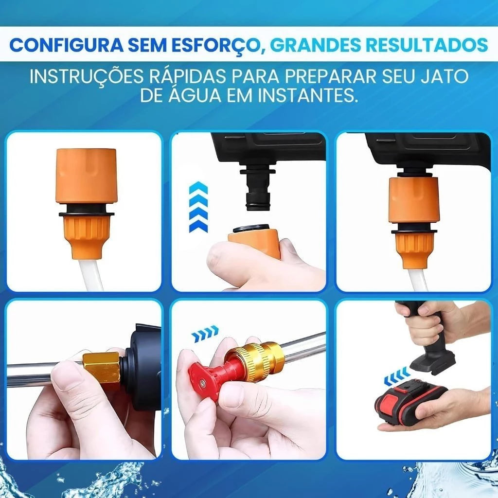 Lavadora De Alta Pressão - Portátil e Recarregável