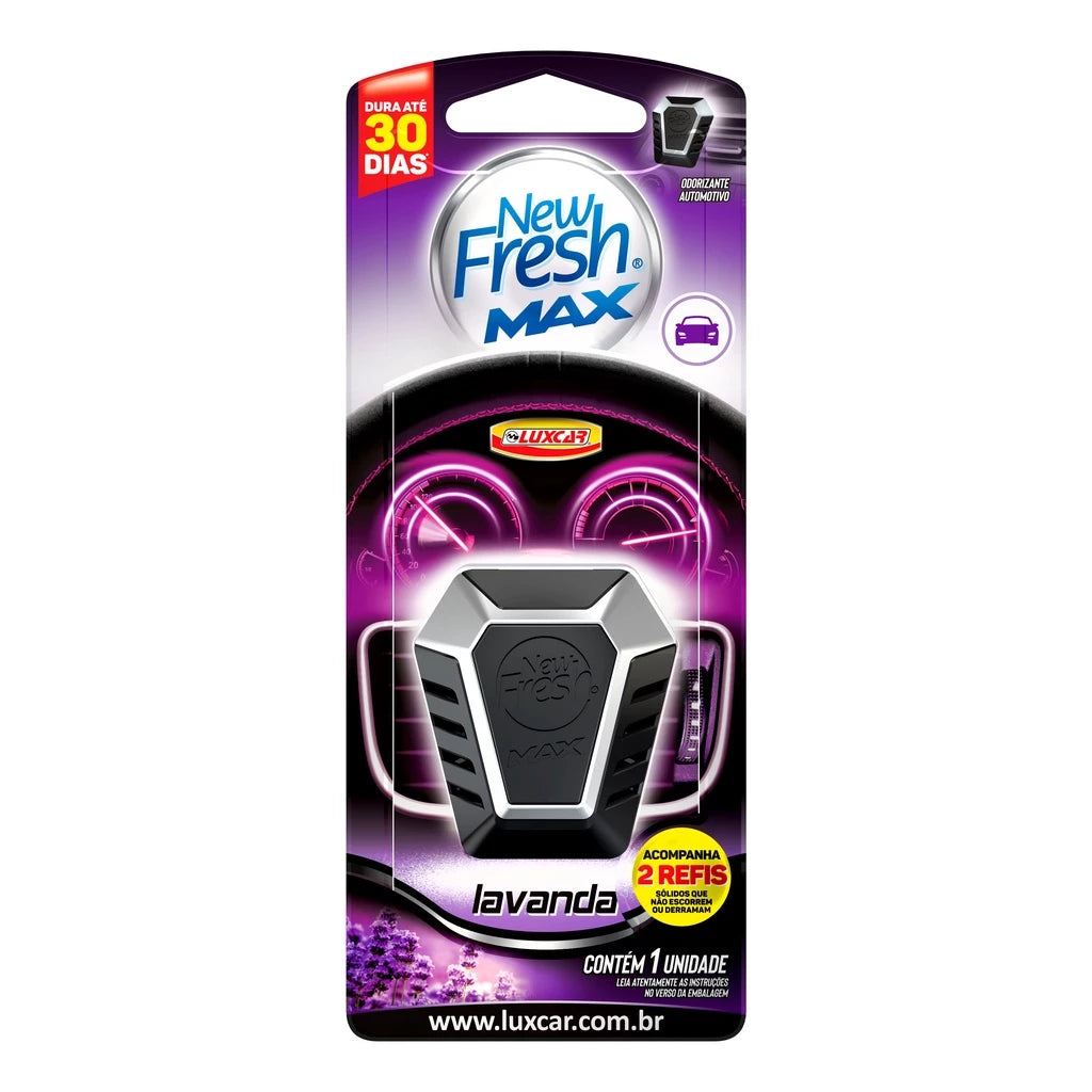 Aromatizante New Fresh Max - Cheirinho Para Carro Fragrâncias Luxcar