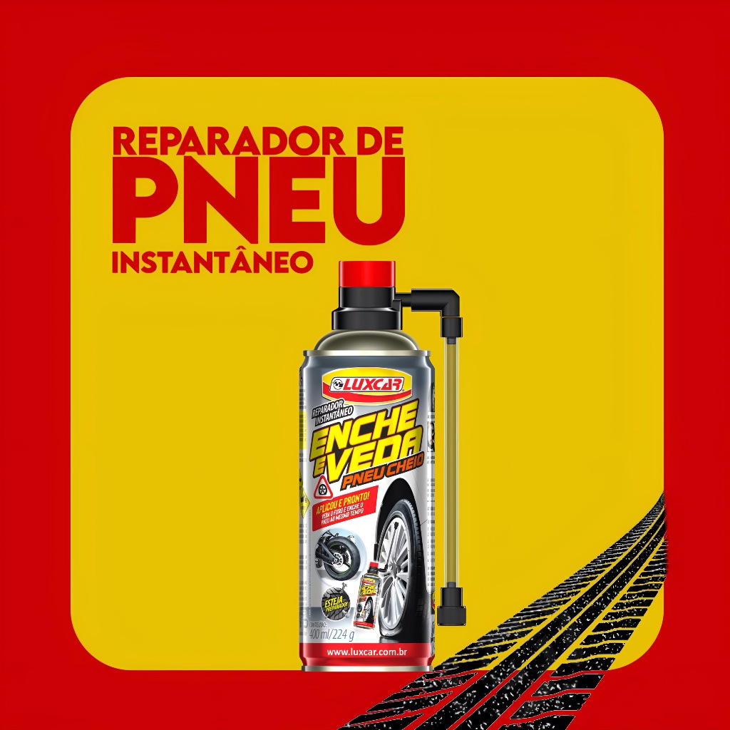Enche e Veda - Reparador Instantâneo De Pneu Spray 400ml - Luxcar 