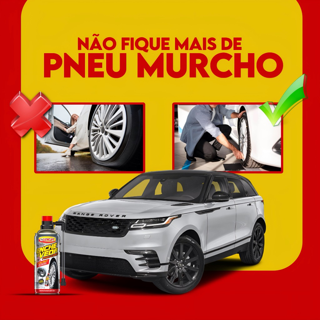 Enche e Veda - Reparador Instantâneo De Pneu Spray 400ml - Luxcar 