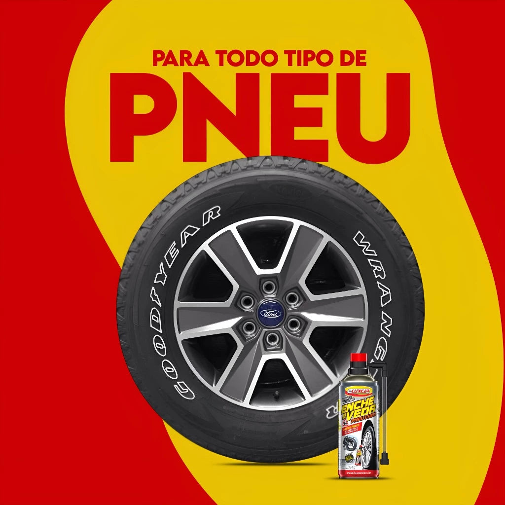 Enche e Veda - Reparador Instantâneo De Pneu Spray 400ml - Luxcar
