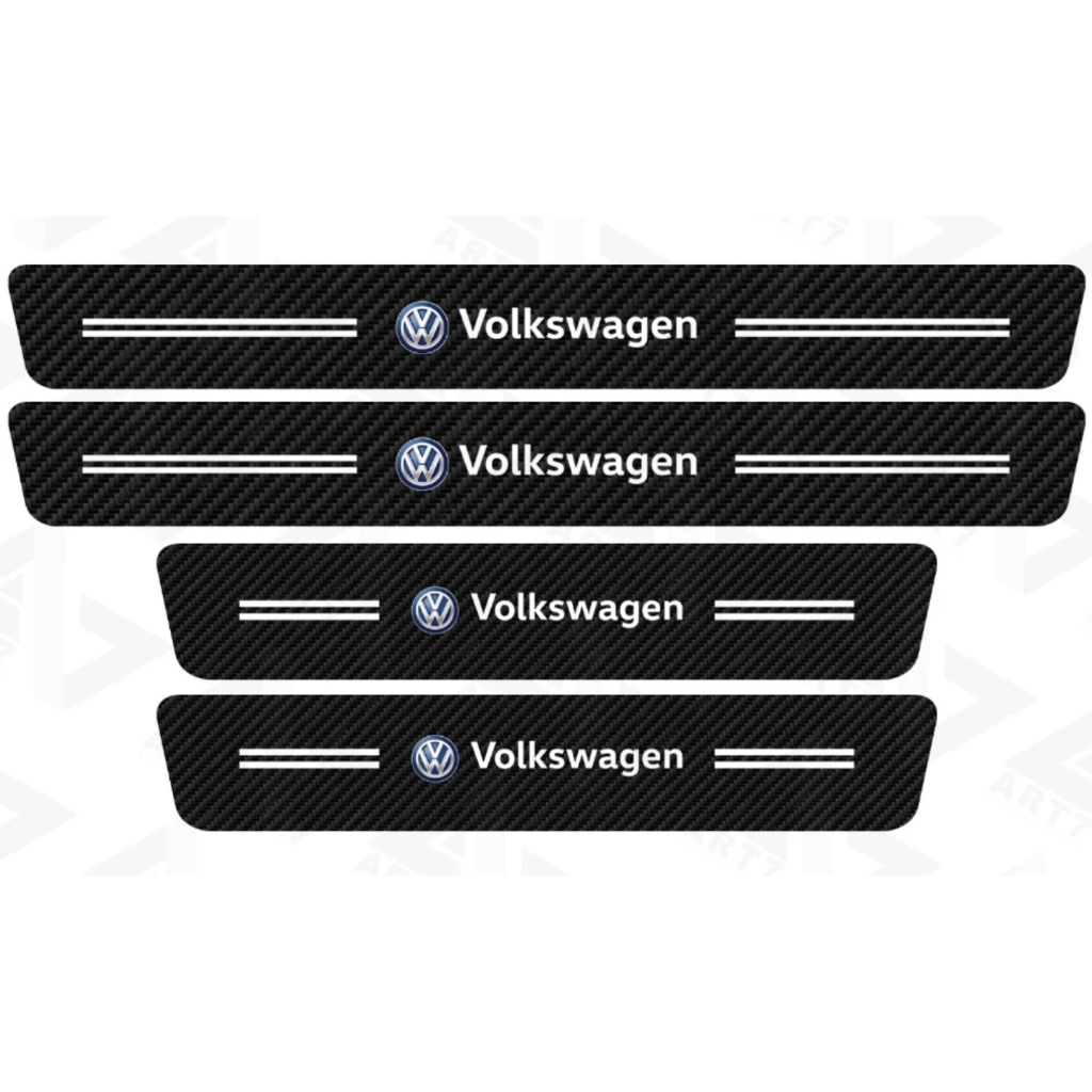 StickCarb - Kit Com 4 Soleiras Anti Arranhões