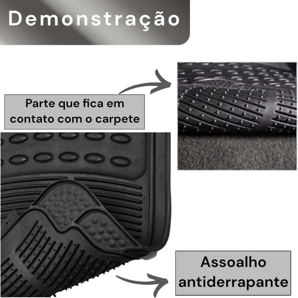 Kit De Tapete Automotivo De PVC Reforçado