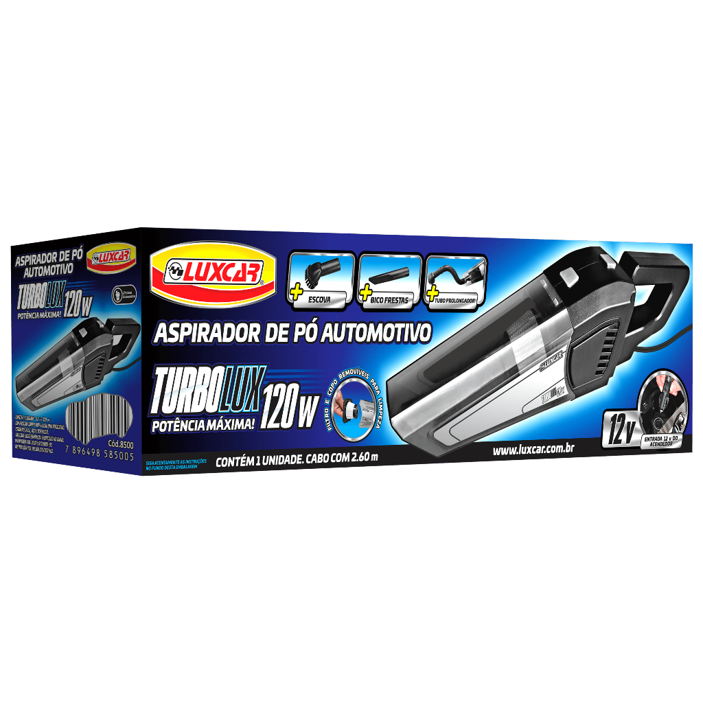 TurboLux - Aspirador de Pó Automotivo Luxcar 120W