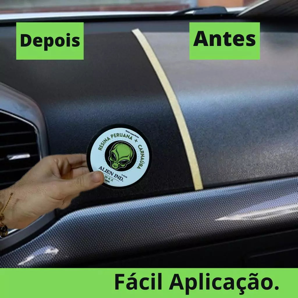 Cera Alien Premium - Revitalizadora de Painel, Plástico, Para-Choque, Vinil, Borracha e Couro