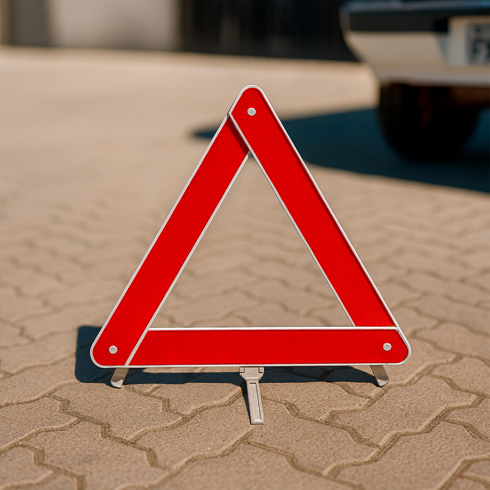 Triangulo De Segurança Para Carro Sinalização De Segurança Sinalizador Automotivo Carro Veículo Acidente