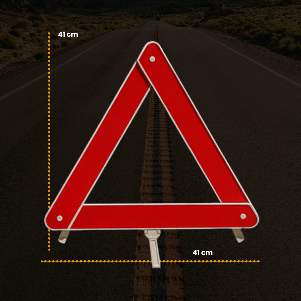 Triangulo De Segurança Para Carro Sinalização De Segurança Sinalizador Automotivo Carro Veículo Acidente