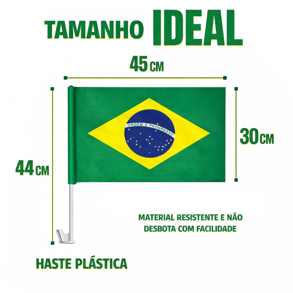 Suporte De Bandeirinha Do Brasil - Haste Para Janela