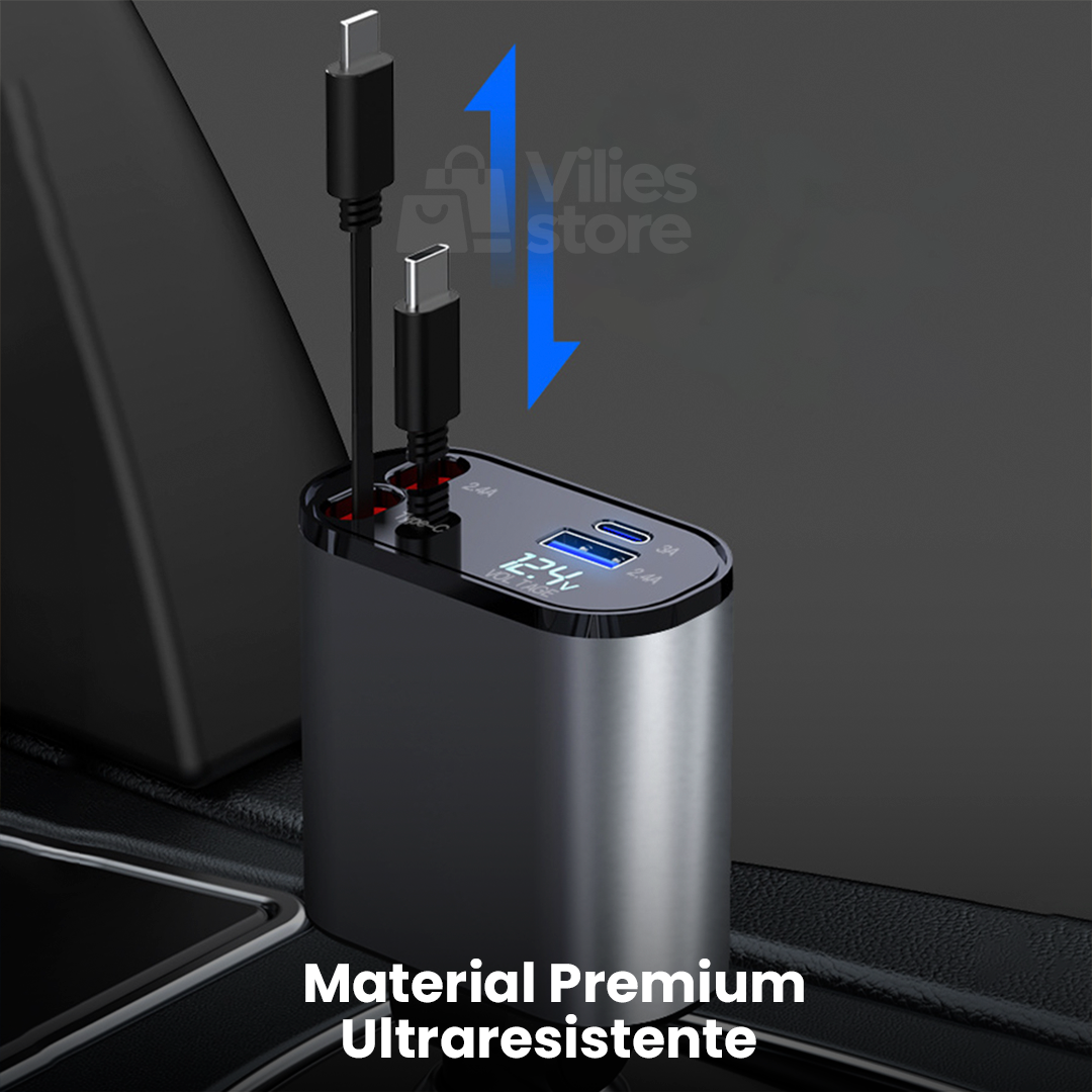 AutoCharge® - Carregador Retrátil Ultra Rápido