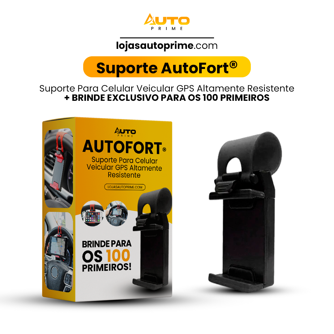 AutoFort® - Suporte Para Celular Veicular GPS Altamente Resistente