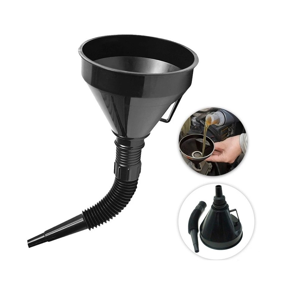 Funil Karbox Para Troca de Óleo e Abastecimento Automotivo - Cabo Longo 13x38 