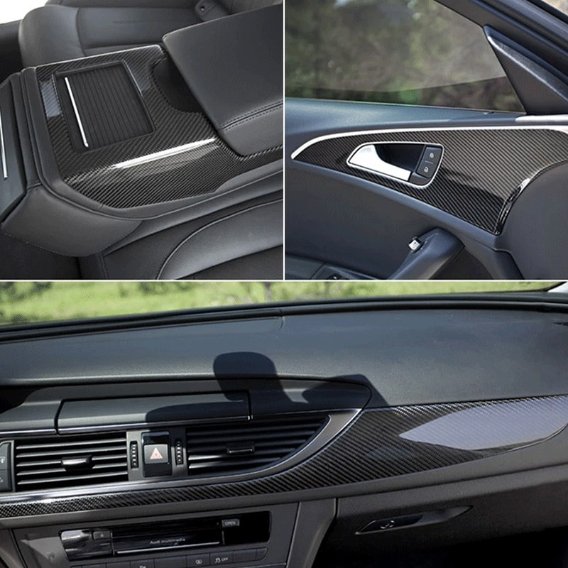 Adesivo 3D De Fibra De Carbono - Soleira Protetora Anti-Riscos